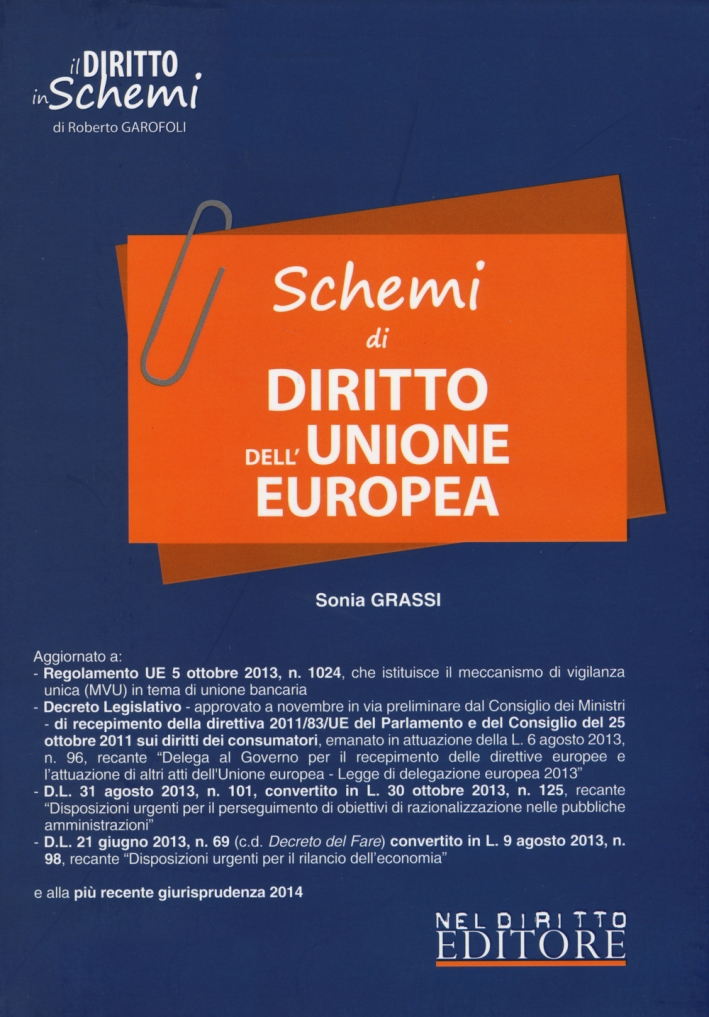 Schemi di diritto dell'Unione Europea Schemi di diritto dell'Unione Europea