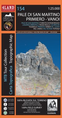Pale di San Martino. Carta escursionistica 1:25.000. Ediz. italiana, inglese e tedesca