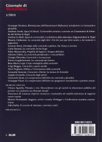 Giornale di metafisica (2014). Vol. 1: Comunità e pluralità