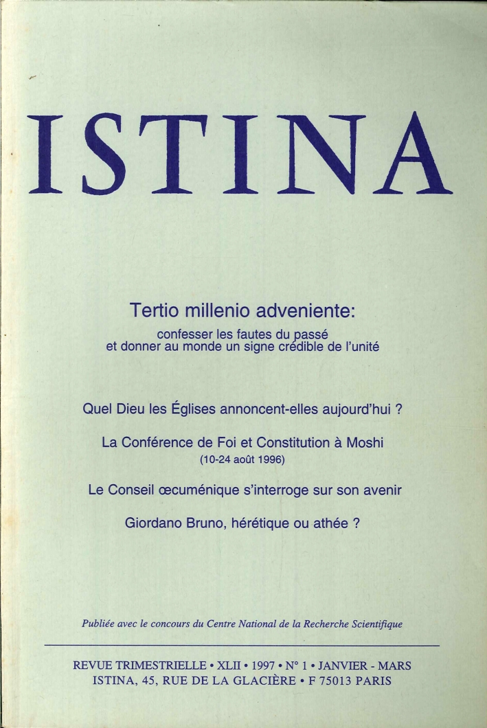 Istina - Revue Trimestrielle. XLII 1997 N.1/2/3/4 Istina - Revue Trimestrielle. XLII 1997 N.1/2/3/4