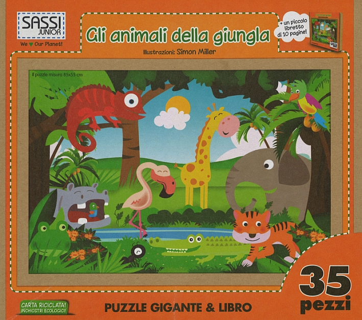 Gli Animali delle Giungla. Libro Puzzle Gli Animali delle Giungla. Libro Puzzle