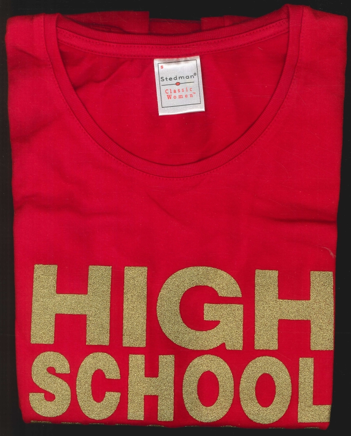 T-Shirt Rossa con Logo High School Musical. Taglia S T-Shirt Rossa con Logo High School Musical. Taglia S
