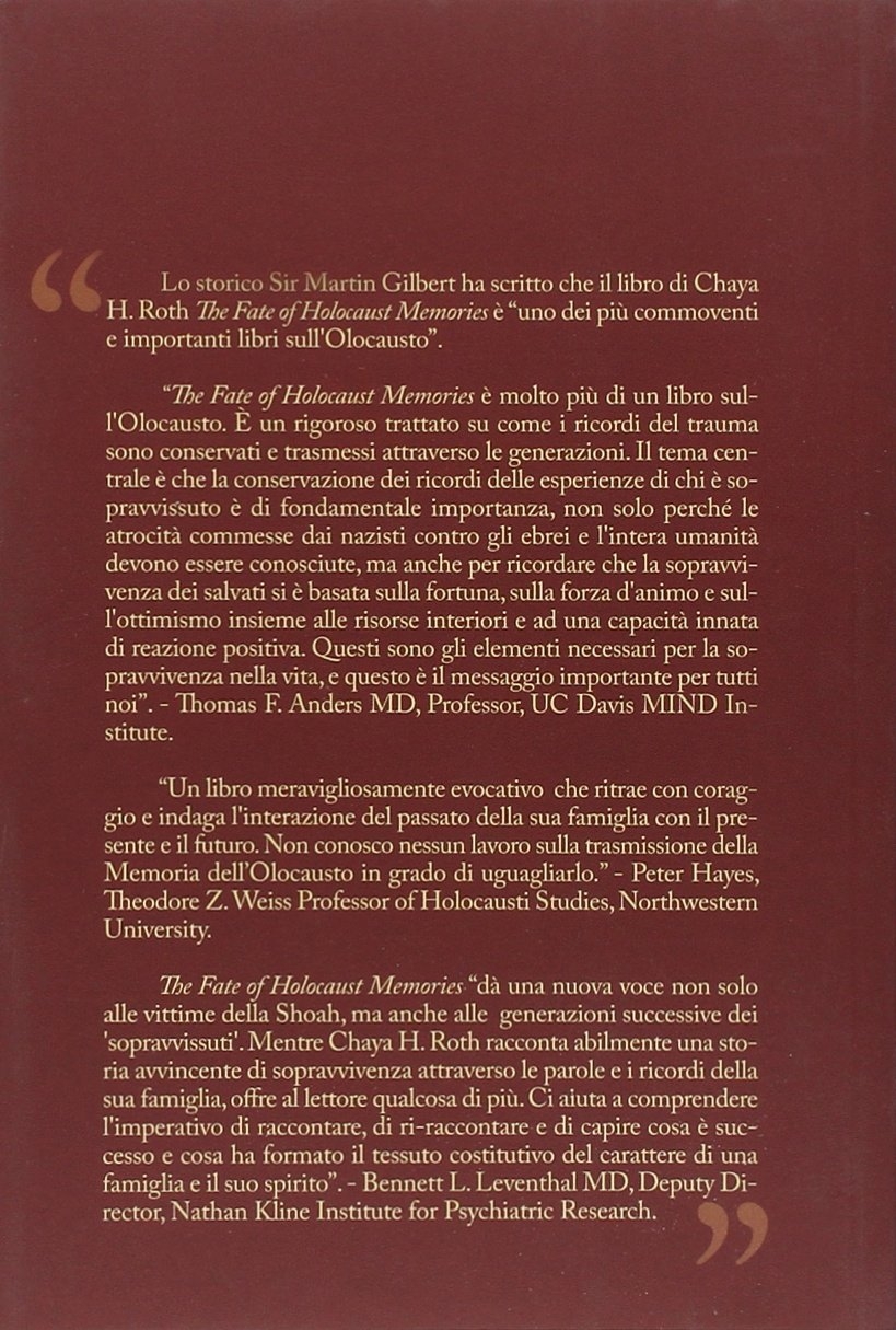 La Shoah. Memoria e dialoghi famigliari La Shoah. Memoria e dialoghi famigliari