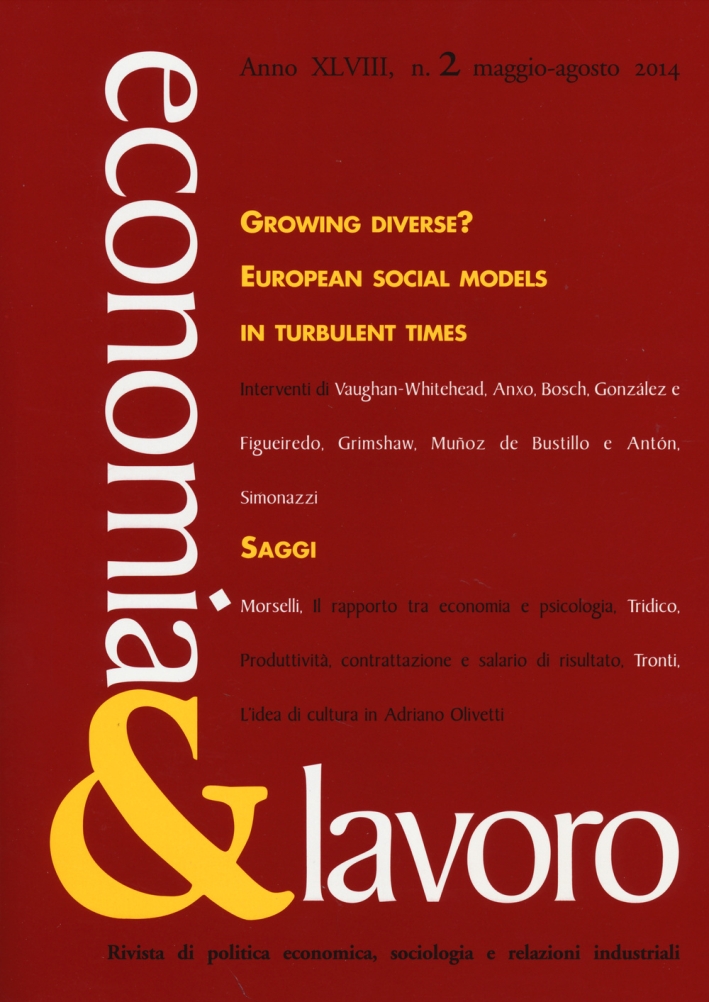 Economia & lavoro (2014). Vol. 2 Economia & lavoro (2014). Vol. 2