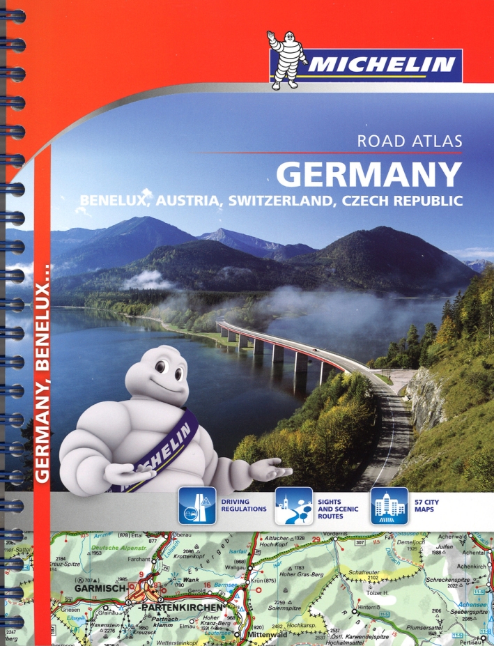 Germany. Benelux, Austria, Switzerland, Czech republic. Road atlas Germany. Benelux, Austria, Switzerland, Czech republic. Road atlas