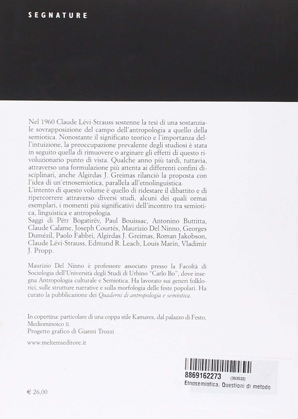 Etnosemiotica. Questioni di metodo Etnosemiotica. Questioni di metodo