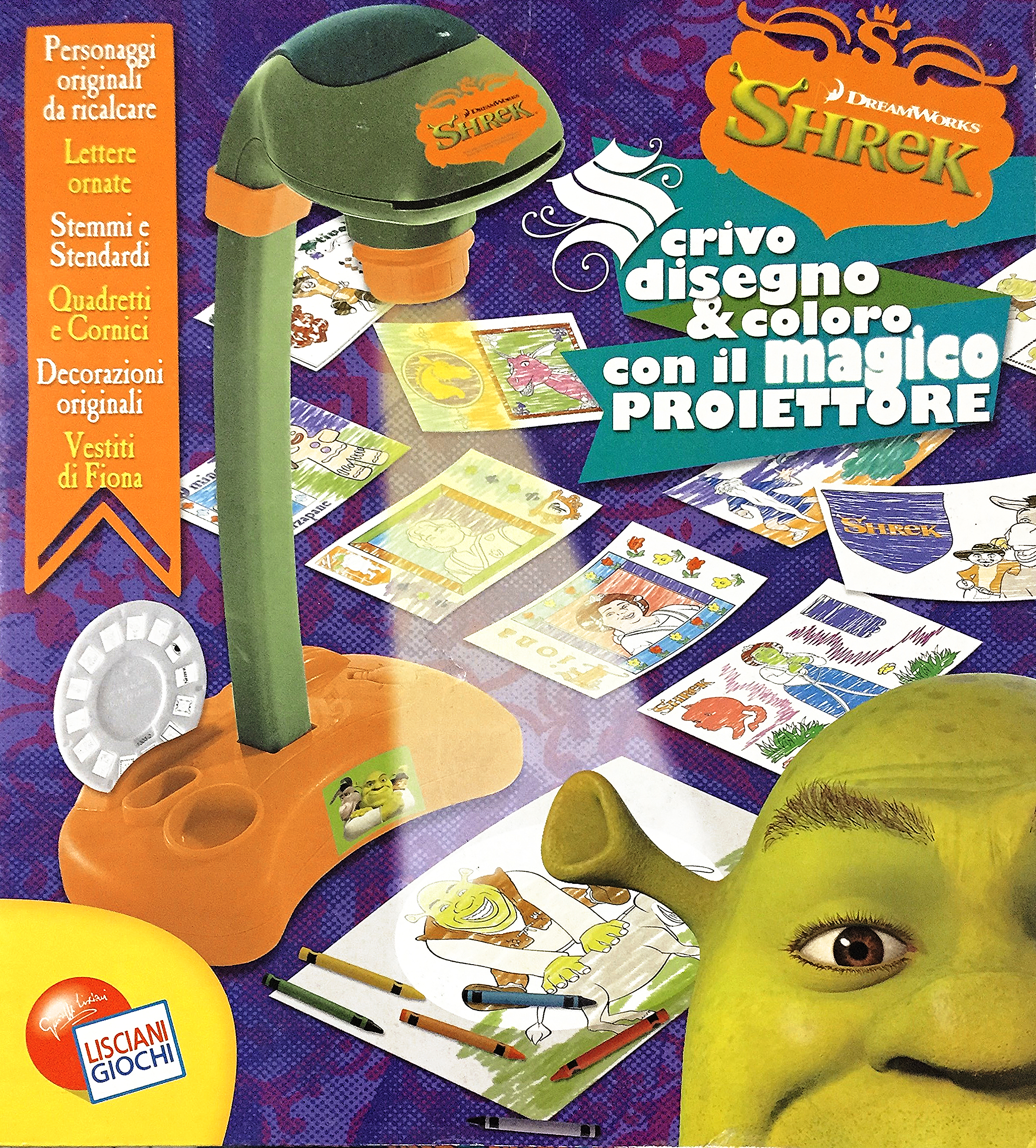Shrek Scrivo e Disegno e Coloro con il Magico Proiettore Shrek Scrivo e Disegno e Coloro con il Magico Proiettore