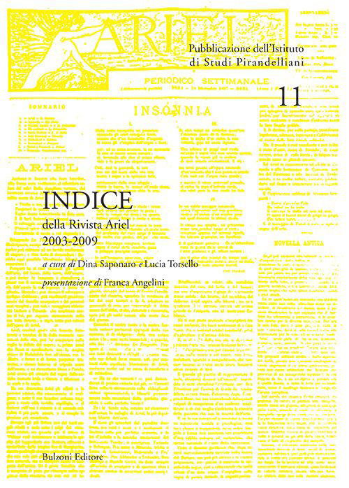 Indice della rivista Indice della rivista