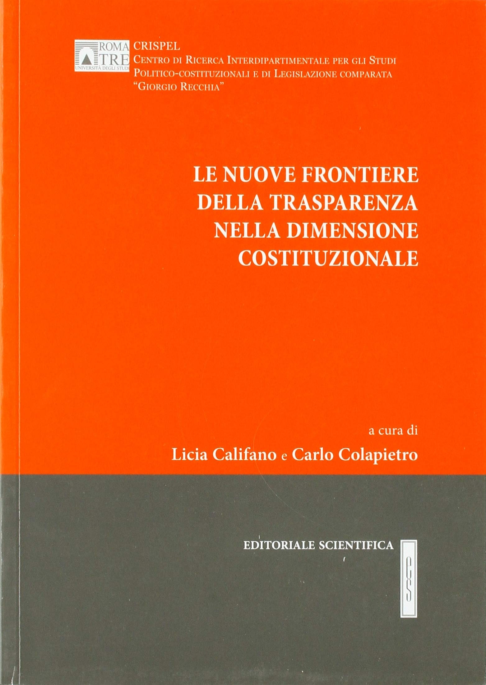 Le nuove frontiere della trasparenza nella dimensione costituzionale Le nuove frontiere della trasparenza nella dimensione costituzionale