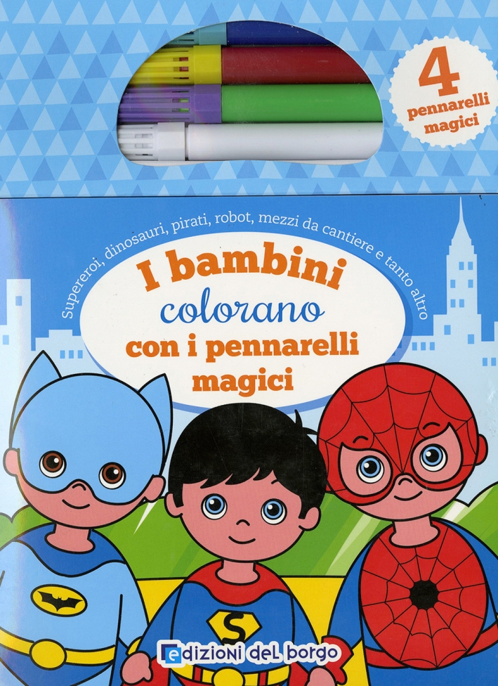 I bambini colorano con i pennarelli magici. Con gadget I bambini colorano con i pennarelli magici. Con gadget