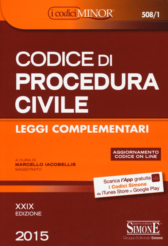 Codice di procedura civile. Leggi complementari. Ediz. minor Codice di procedura civile. Leggi complementari. Ediz. minor