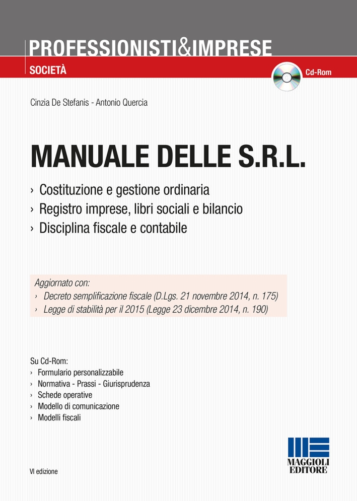 Manuale delle Srl. Con CD-ROM Manuale delle Srl. Con CD-ROM