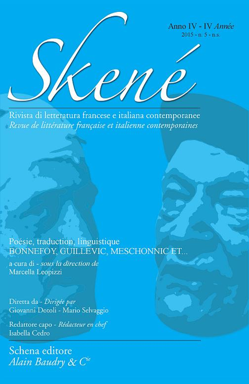Skené. Rivista di letteratura francese e italiana contemporanee. Vol. 5 Skené. Rivista di letteratura francese e italiana contemporanee. Vol. 5