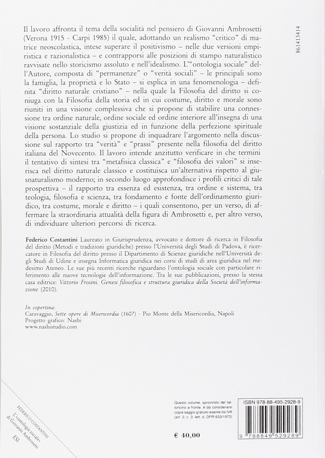 L'ontologia sociale di Giovanni Ambrosetti L'ontologia sociale di Giovanni Ambrosetti
