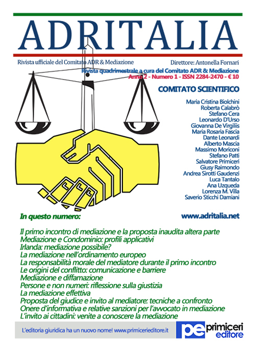 ADR Italia (2015). Vol. 1 ADR Italia (2015). Vol. 1