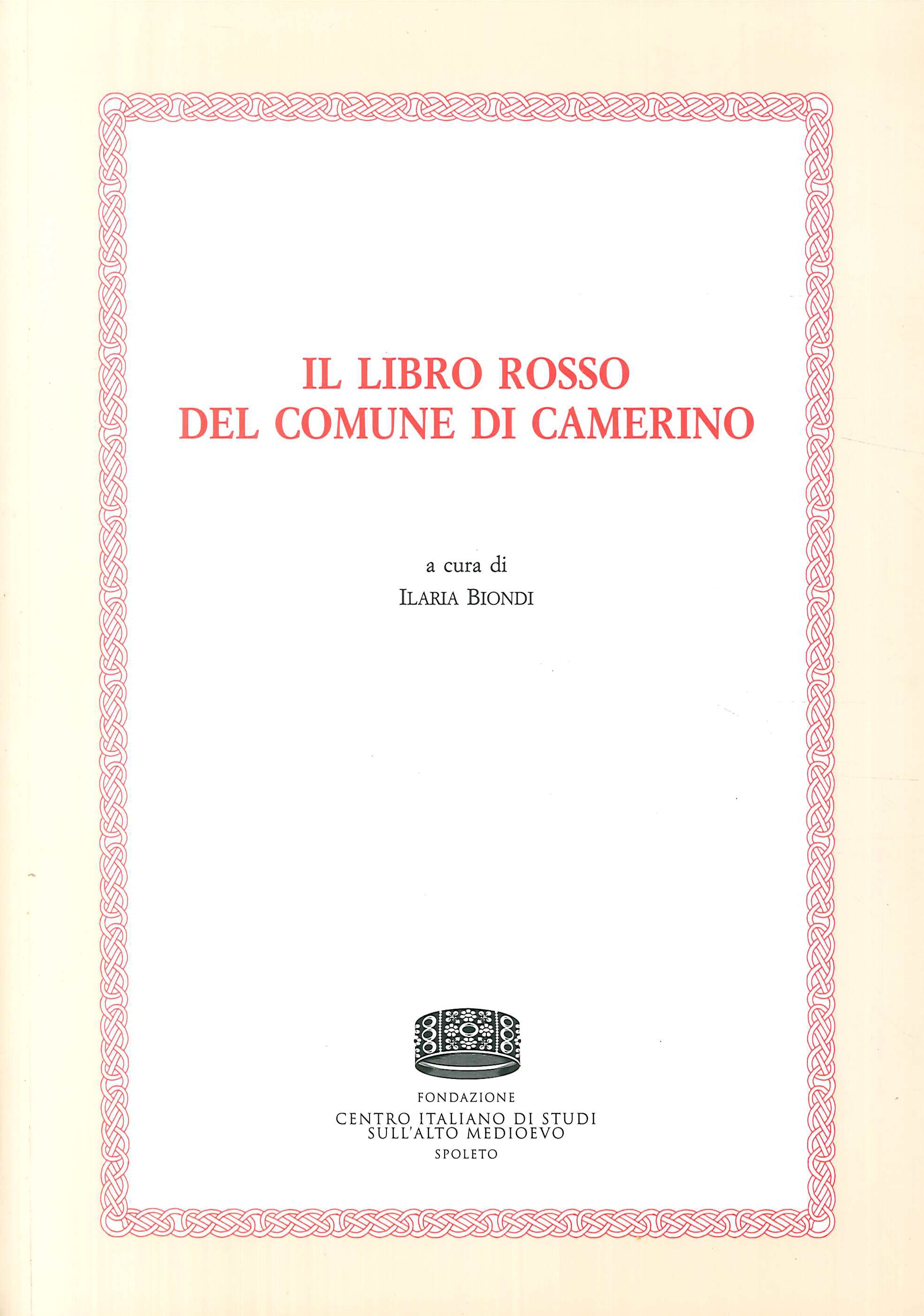 Il libro rosso del comune di Camerino