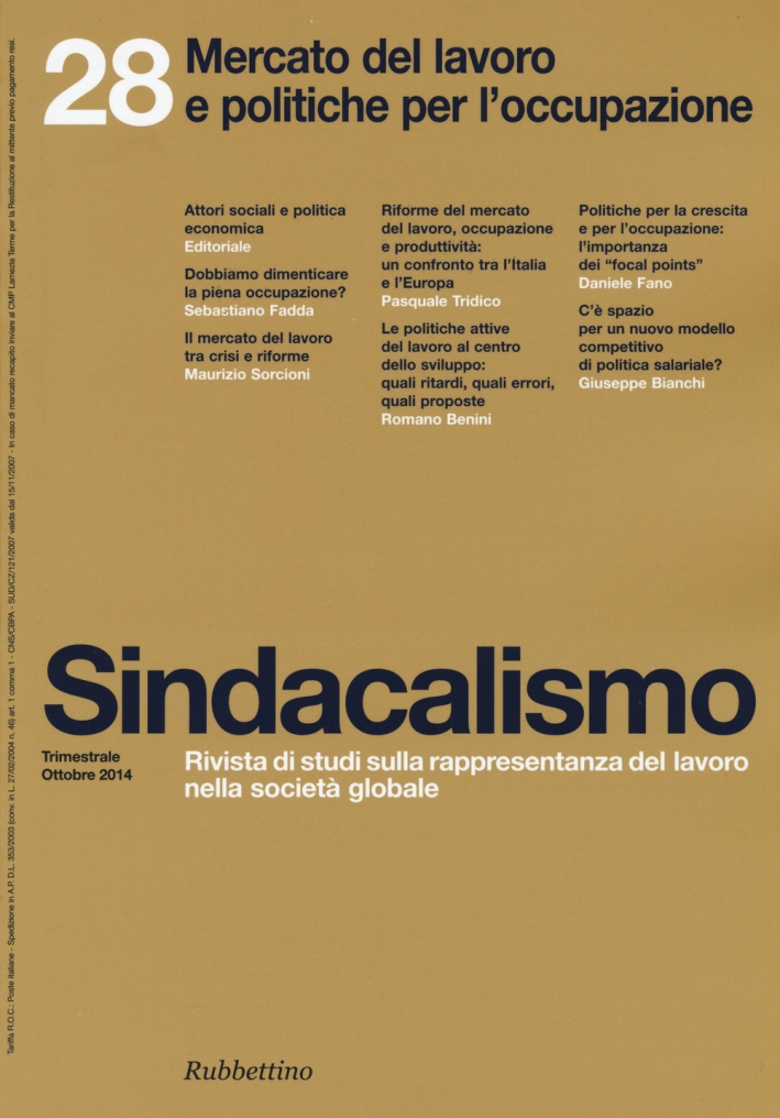 Sindacalismo (2014). Vol. 28 Sindacalismo (2014). Vol. 28