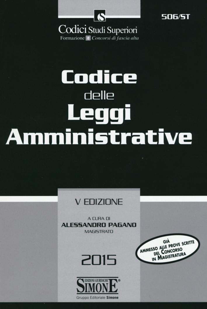 Codice delle Leggi Amministrative Codice delle Leggi Amministrative