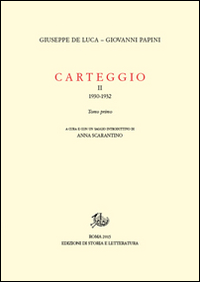 Carteggio (1930-1934). Vol. 2/1 Carteggio (1930-1934). Vol. 2/1