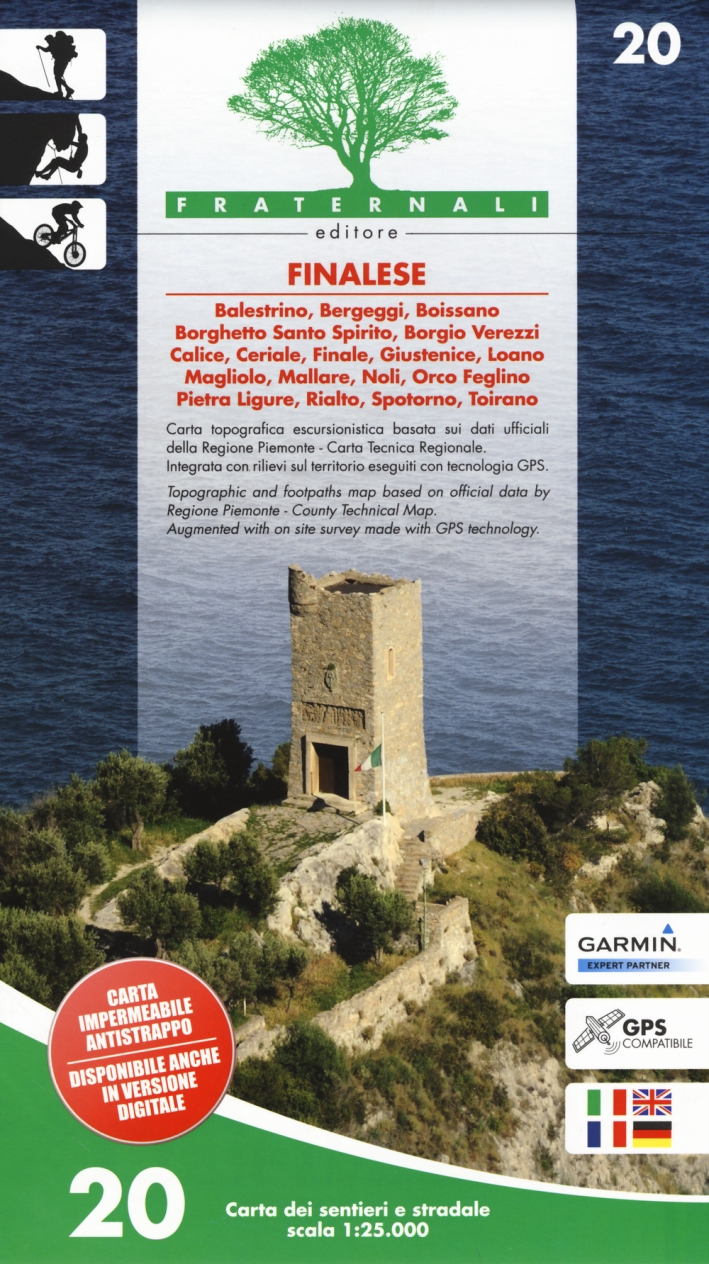 Carta N. 20. Finalese. Carta dei Sentieri e Stradale 1:25.000