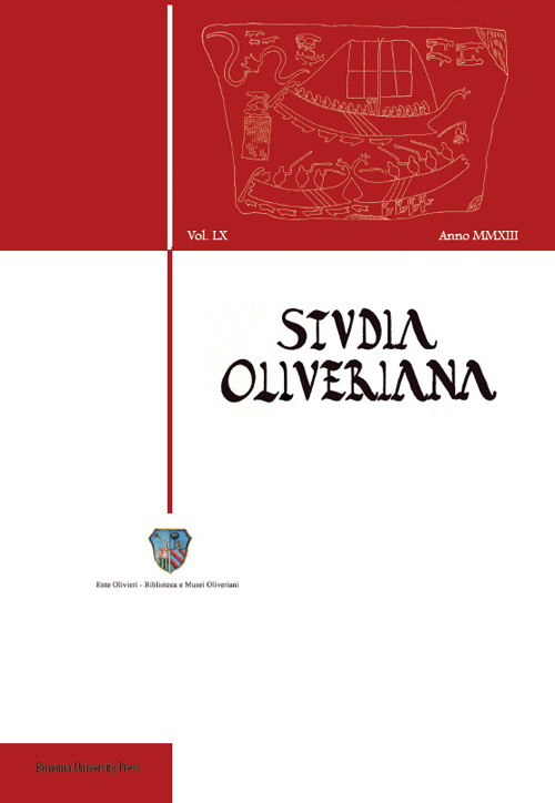 Studia Oliveriana. Quarta serie. Vol. 1 Studia Oliveriana. Quarta serie. Vol. 1