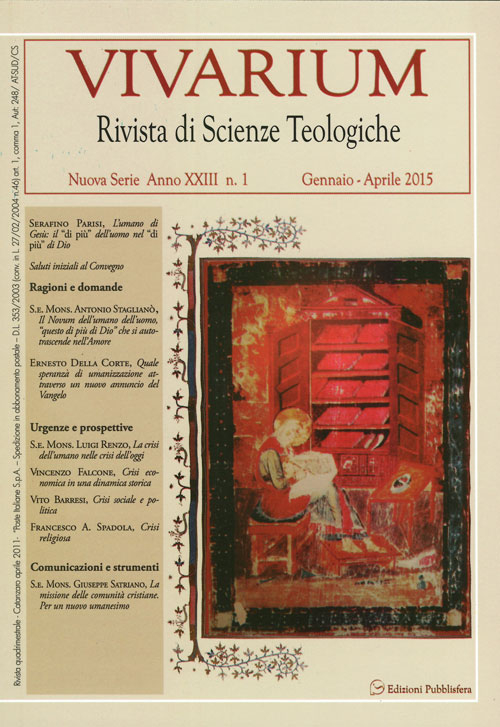 Vivarium. Rivista di scienze teologiche (2015). Vol. 1 Vivarium. Rivista di scienze teologiche (2015). Vol. 1