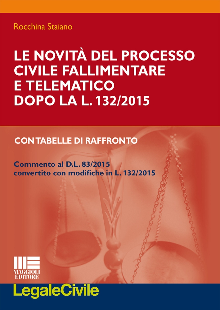 Le novità del processo civile fallimentare e telematico dopo la L. 132/2015. Con tabelle di raffronto Le novità del processo civile fallimentare e telematico dopo la L. 132/2015. Con tabelle di raffronto