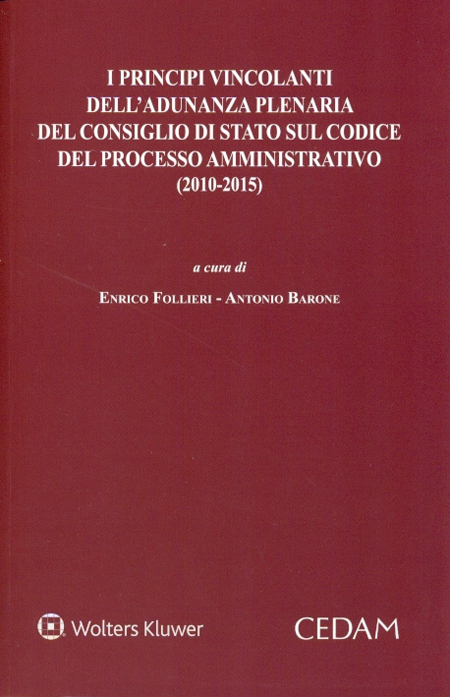 I principi vincolanti dell'adunanza plenaria del Consiglio di Stato sul codice del processo amministrativo (2010-2015) I principi vincolanti dell'adunanza plenaria del Consiglio di Stato sul codice del processo amministrativo (2010-2015)