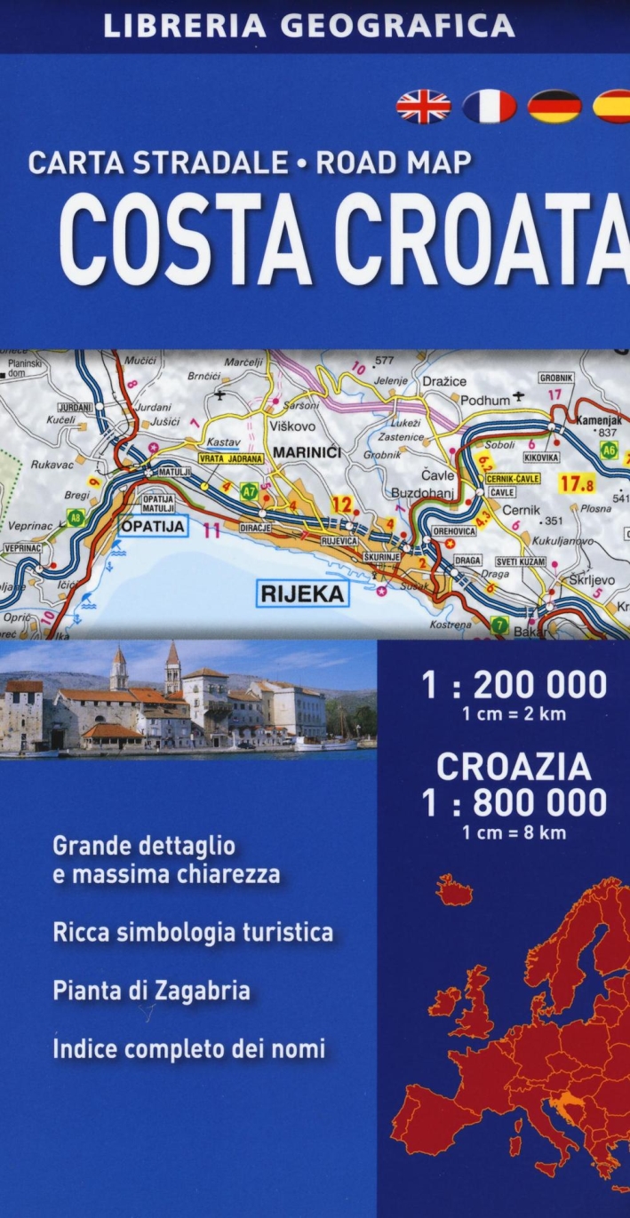 Costa croata 1:200.000. Croazia 1:800.000 Costa croata 1:200.000. Croazia 1:800.000