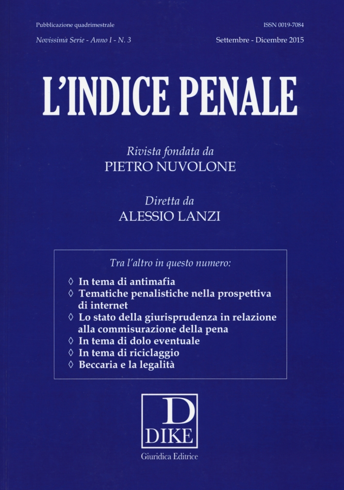L'indice penale. Vol. 3 L'indice penale. Vol. 3