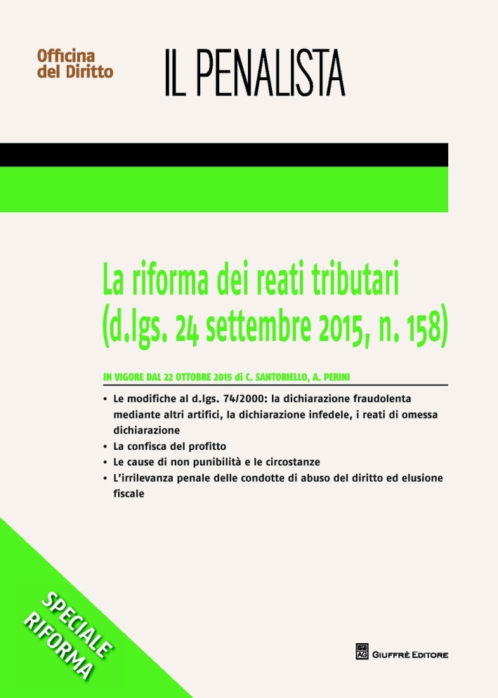 La riforma dei reati tributari La riforma dei reati tributari