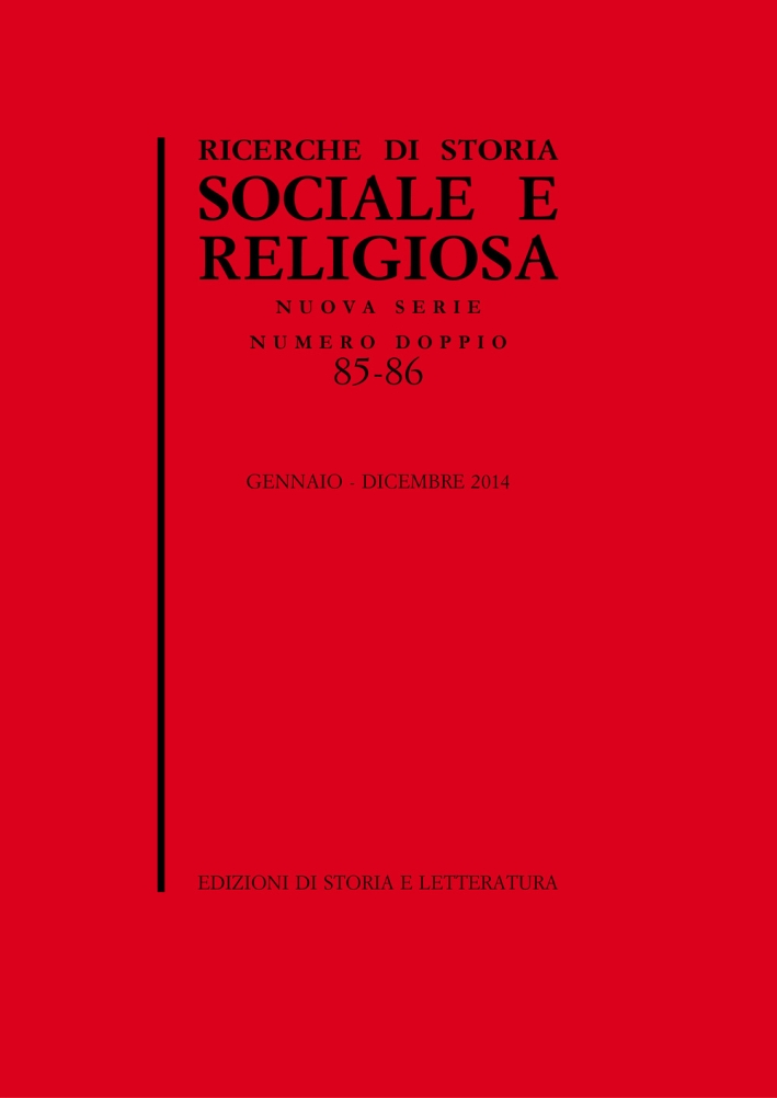 Ricerche di storia sociale e religiosa. Vol. 85-86 Ricerche di storia sociale e religiosa. Vol. 85-86