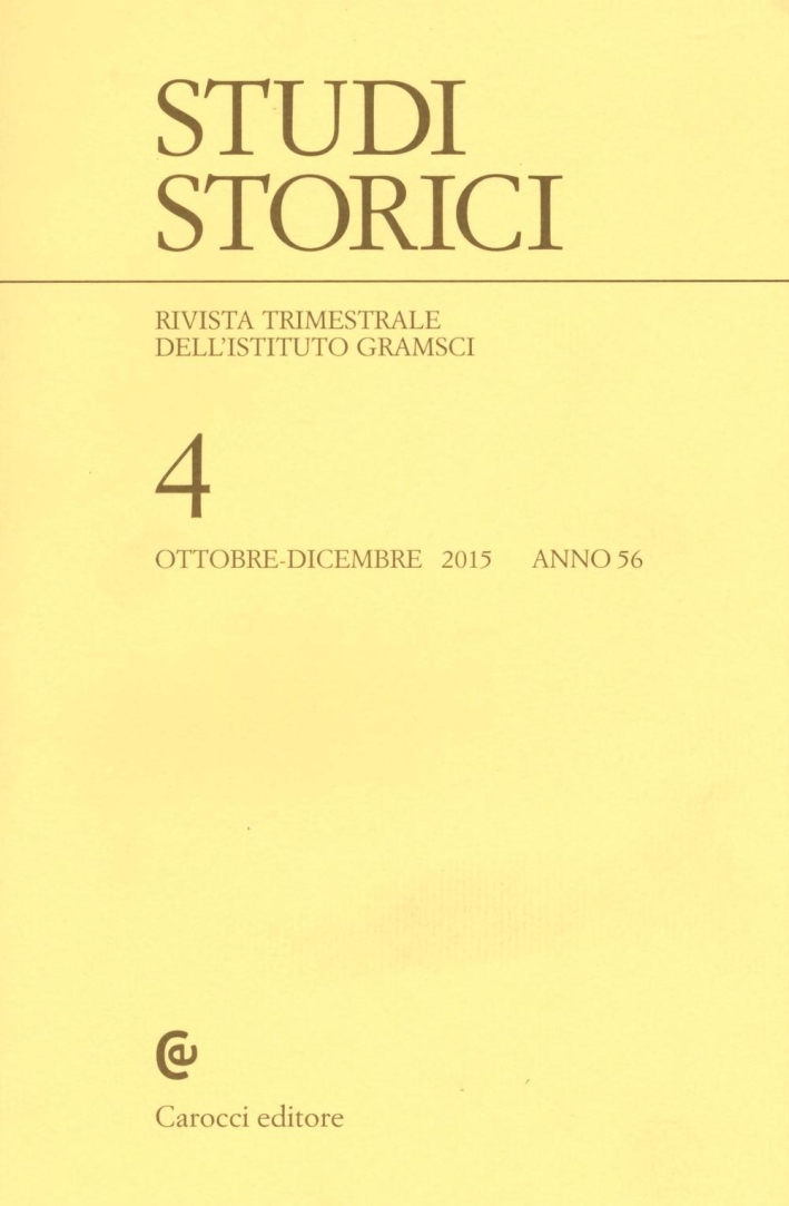 Studi Storici (2015). Vol. 4 Studi Storici (2015). Vol. 4