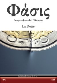 Phàsis. European journal of philosophy. Vol. 3: La Dette