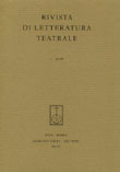 Rivista di Letteratura Teatrale. 7. 2014 Rivista di Letteratura Teatrale. 7. 2014