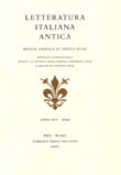 Letteratura Italiana Antica. Rivista Annuale di Testi e Studi. XVII. 2016 Letteratura Italiana Antica. Rivista Annuale di Testi e Studi. XVII. 2016