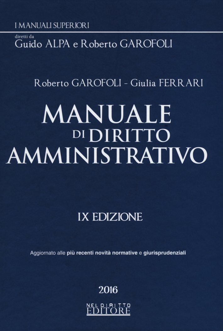 Manuale di diritto amministrativo Manuale di diritto amministrativo