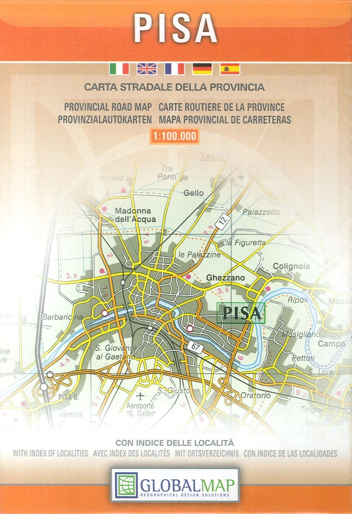 Pisa provincia 1:150.000. Carta Stradale della Provincia. Provincial Road Map Pisa provincia 1:150.000. Carta Stradale della Provincia. Provincial Road Map