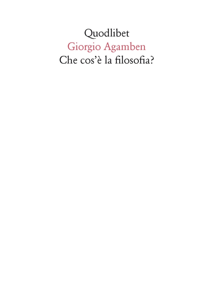 Che cos'è la filosofia? Che cos'è la filosofia?