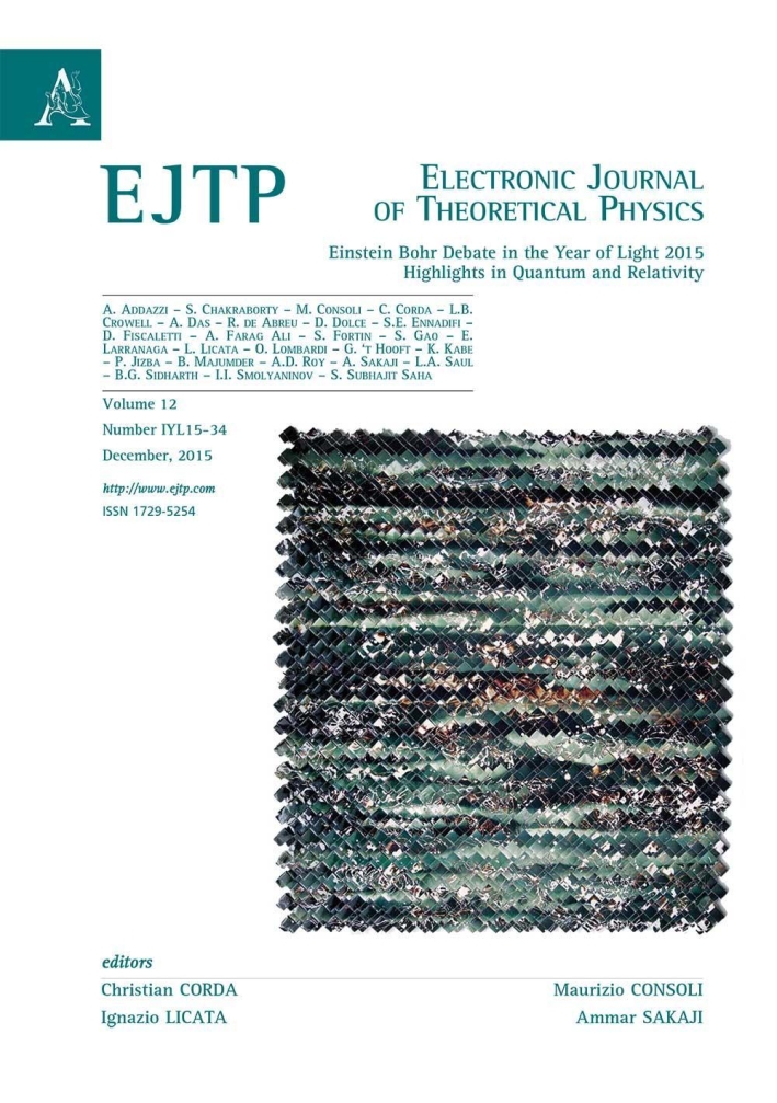 Electronic journal of theoretical physics. Vol. 10 Electronic journal of theoretical physics. Vol. 10
