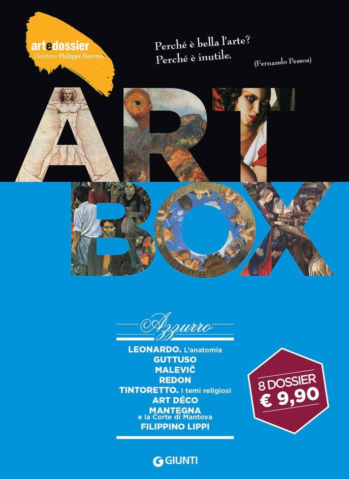 Dossier d'art. Box azzurro: Leonardo. L'anatomiaGuttusoMalevicRedonTintorettoArt DécoMantegnaFilippino Lippi Dossier d'art. Box azzurro: Leonardo. L'anatomiaGuttusoMalevicRedonTintorettoArt DécoMantegnaFilippino Lippi