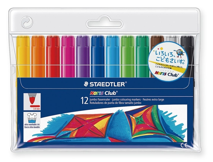Staedtler Fasermaler Noris Club Jumbo, 12. Pennarelli