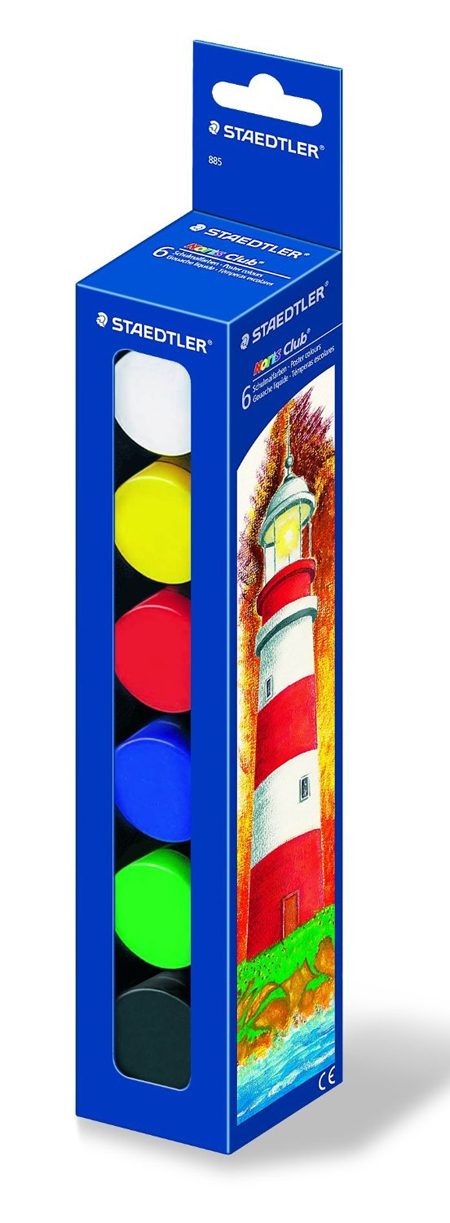 Staedtler 885 - Noris Club Schulmalfarbe 6 Colori, 108 Ml. Posted Colours. Colori a Tempera. Staedtler 885 - Noris Club Schulmalfarbe 6 Colori, 108 Ml. Posted Colours. Colori a Tempera.