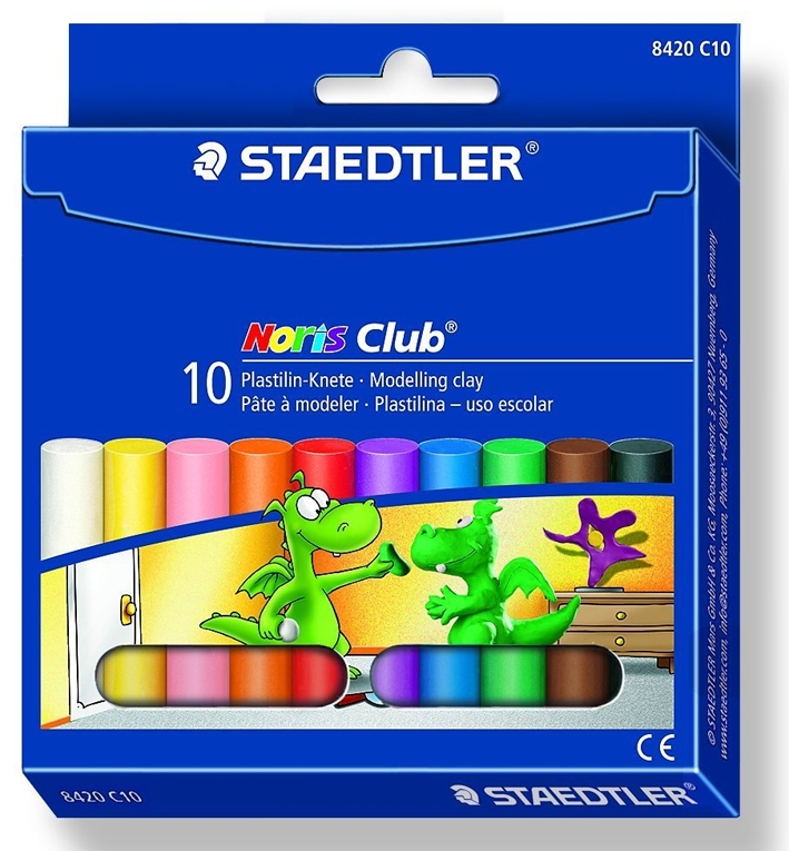Staedtler Plastilin-Knete Noris Club, 10pz. Plastilin. Modelling Clay, Plastilina. Staedtler Plastilin-Knete Noris Club, 10pz. Plastilin. Modelling Clay, Plastilina.