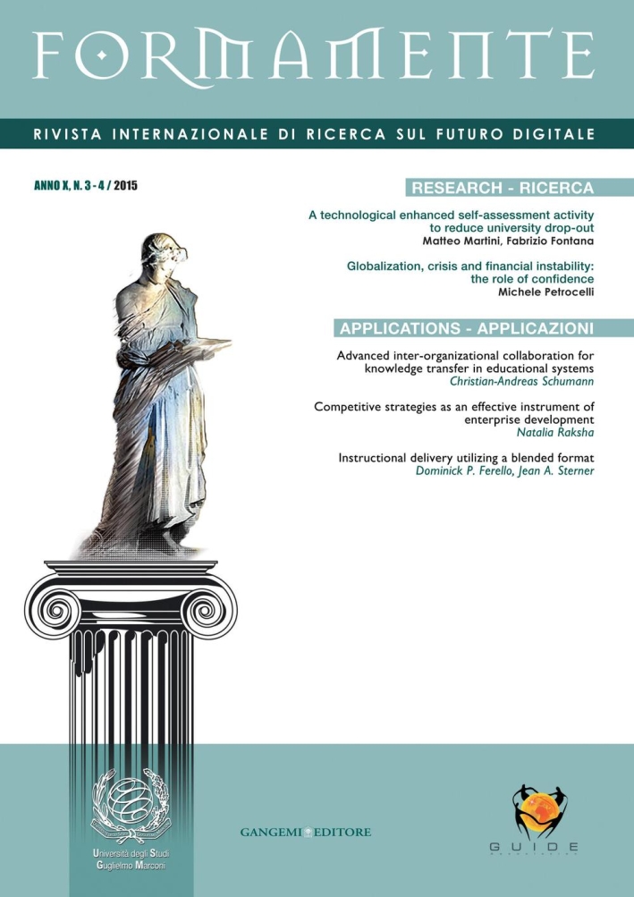 Formamente. Rivista Internazionale sul Futuro Digitale (2015) Vol. 3-4 Formamente. Rivista Internazionale sul Futuro Digitale (2015) Vol. 3-4