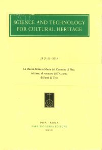 Science and Technology for Cultural Heritage. 23. 1-2. 2014. La chiesa di Santa Maria del Carmine di Pisa. Attorno al restauro dell'Assunta di Santi di Tito