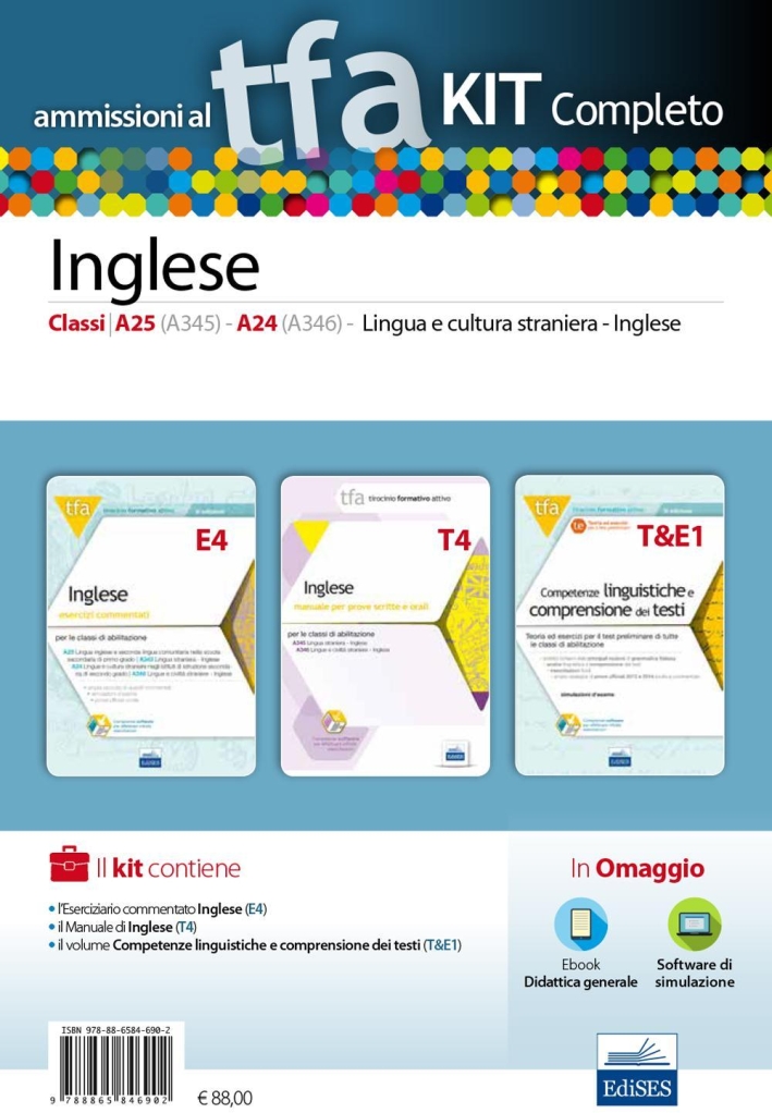 TFA. Classe A345-A346 per prove scritte e orali. Kit completo TFA. Classe A345-A346 per prove scritte e orali. Kit completo