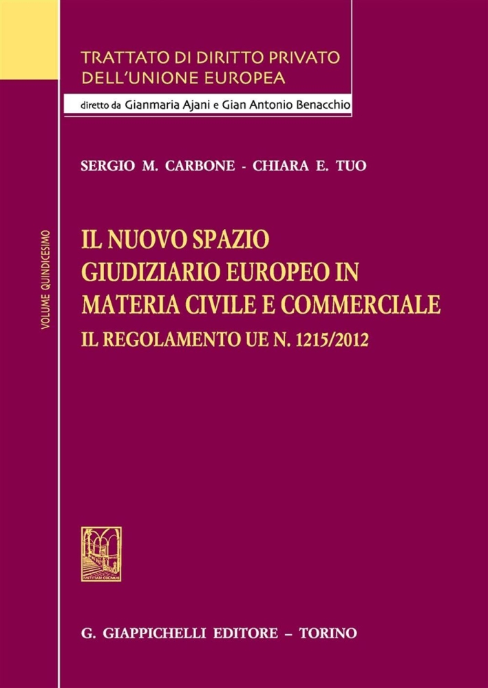 Il Nuovo Spazio Giudiziario Europeo in Materia Civile e Commerciale Il Nuovo Spazio Giudiziario Europeo in Materia Civile e Commerciale