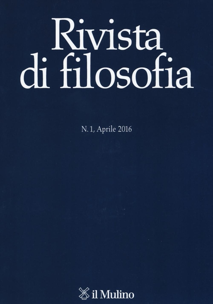 Rivista di filosofia (2016). Vol. 1 Rivista di filosofia (2016). Vol. 1
