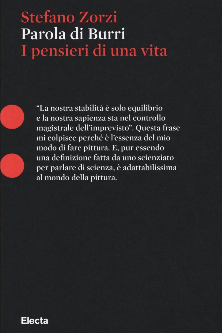 Parola di Burri. I pensieri di una vita Parola di Burri. I pensieri di una vita